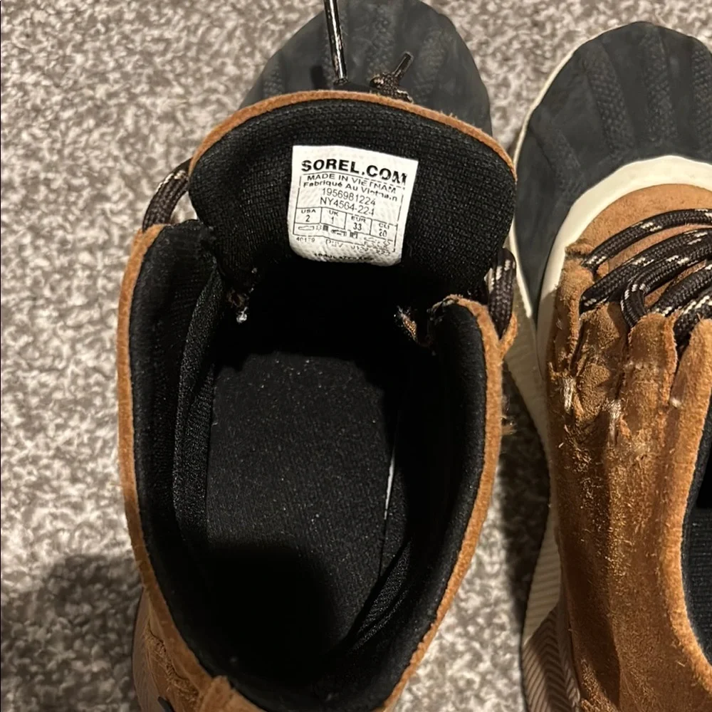 Sorel Kids Brown Suede Duck Boots